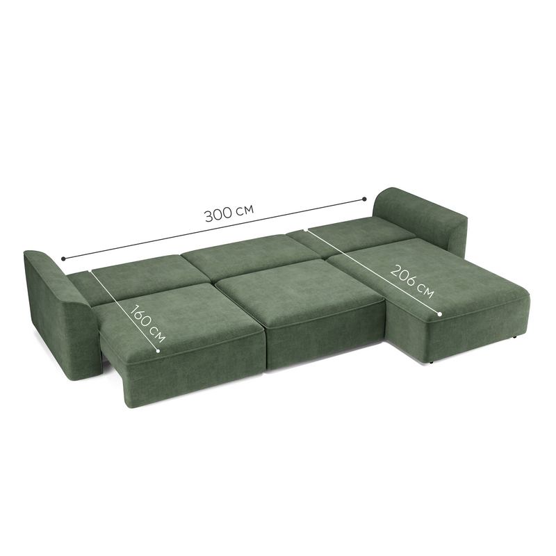 Мун трехмодульный угловой с подлокотниками barsa 814